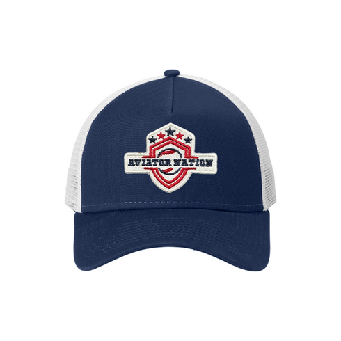 New Era Aviator Logo 5-Panel Snapback Trucker Cap