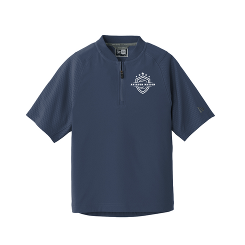 New Era Aviator Logo Cage Short Sleeve 1/4-Zip Jacket