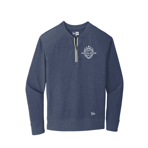 Aviator Logo Sueded Cotton Blend 1/4-Zip Pullover