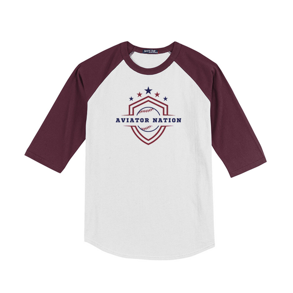 Aviator Logo Youth Colorblock Raglan Jersey