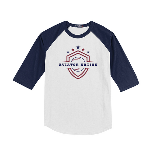 Aviator Logo Youth Colorblock Raglan Jersey