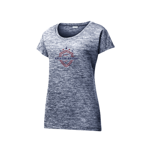 Aviator Logo Ladies PosiCharge® Electric Heather Sporty Tee