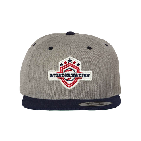 YP Classics Aviator Logo Premium Flat Bill Snapback Cap