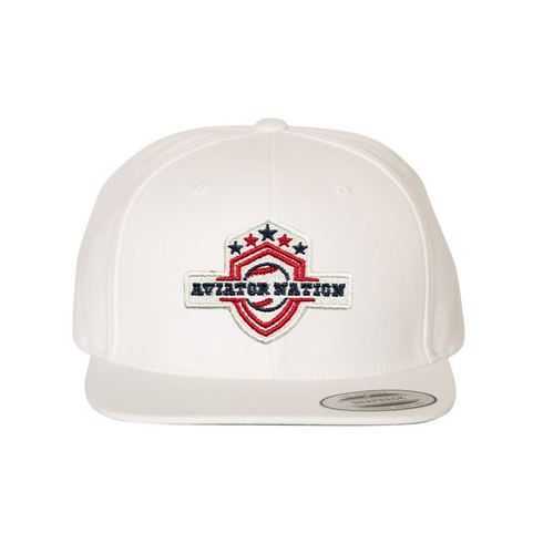 YP Classics Aviator Logo Premium Flat Bill Snapback Cap